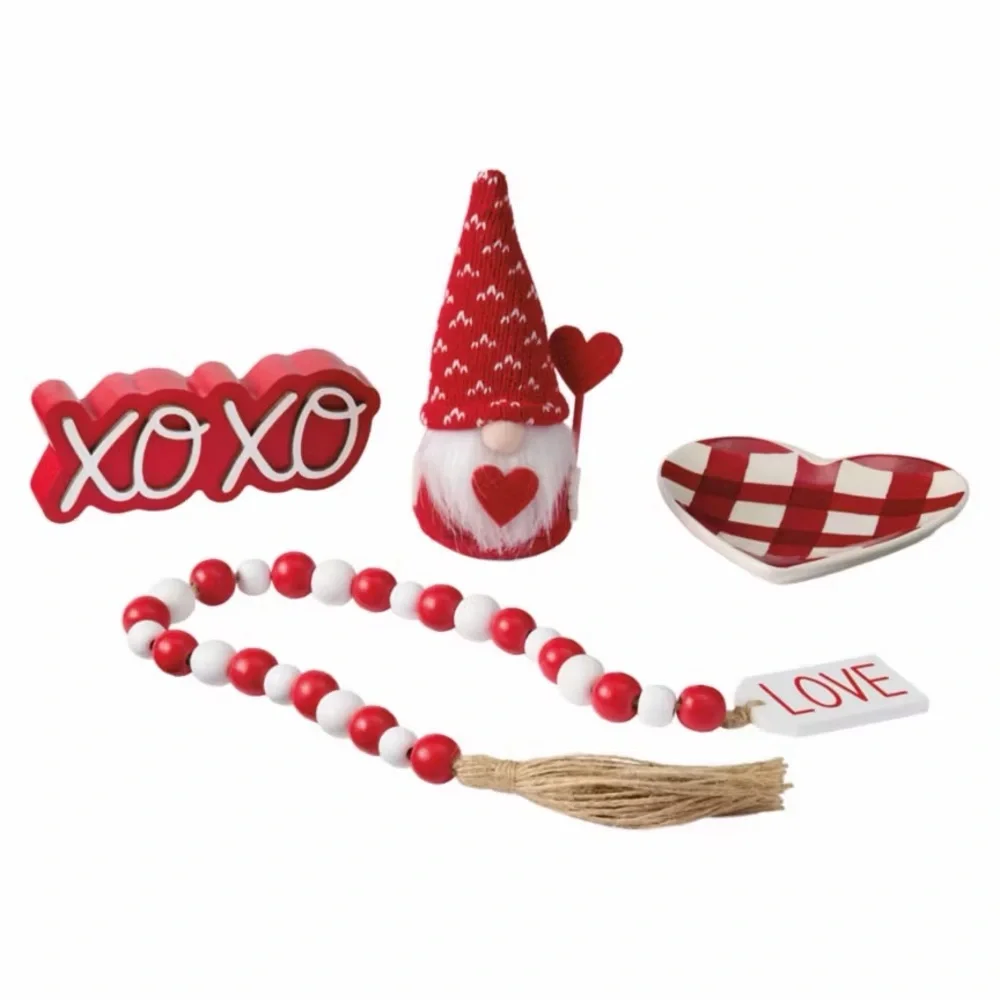 Valentine's Tier Tray decorations Set of 2
